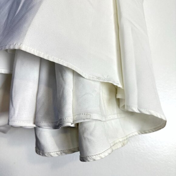 MAC DUGGAL One Shoulder Puff Sleeve Gown in White Size US 14 - Picture 5 of 10